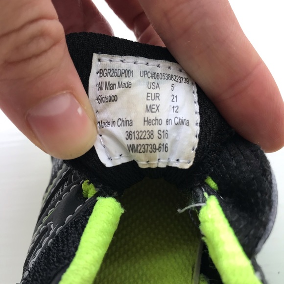 Garanimals Green & Black Baby Boy Sneakers Size 5 - Picture 4 of 9